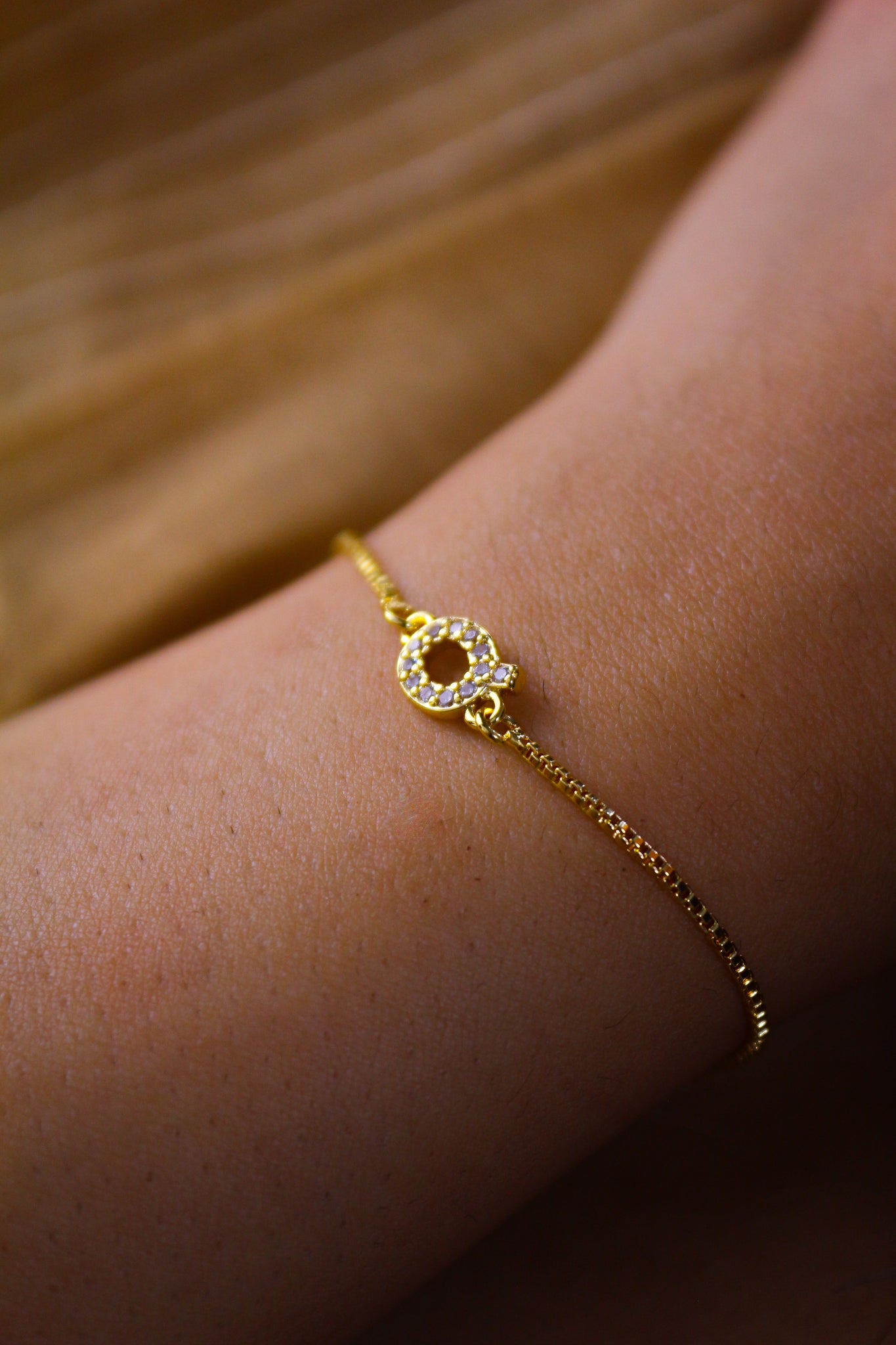 18k gold-plated letter bracelets